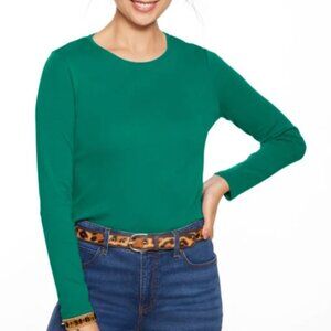 Talbots The Talbots Tee | Kelly Green Long Sleeve Top XL